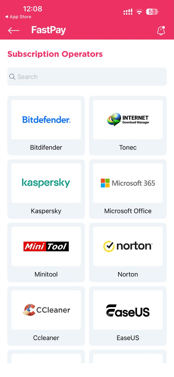 Genuine software inside the FastPay app
